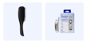 Hårborste och febertermometer